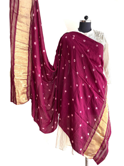 Modal silk traditional bandhani dupatta - Aesthetics Designer Label