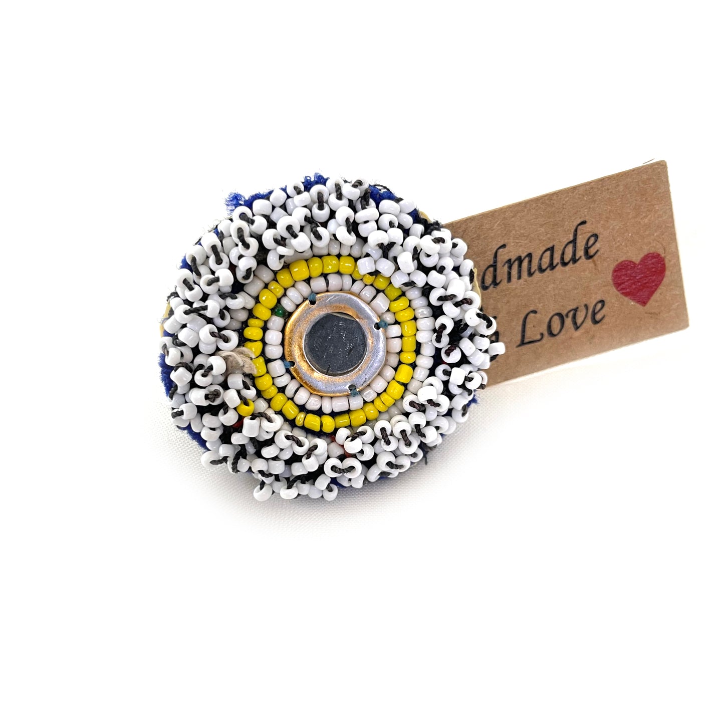 White traditional kutchi beadwork rings - Aesthetics Designer Label
