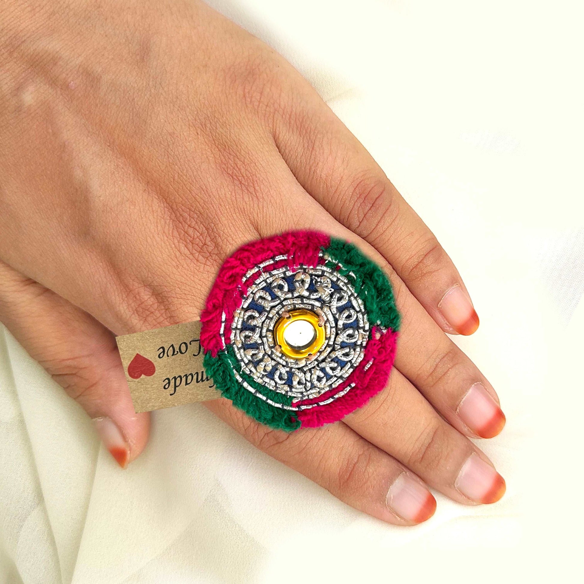 Hand Embroidered Rings - Aesthetics Designer Label