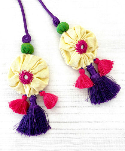 Handmade fabric flower hangings - Aesthetics Designer Label