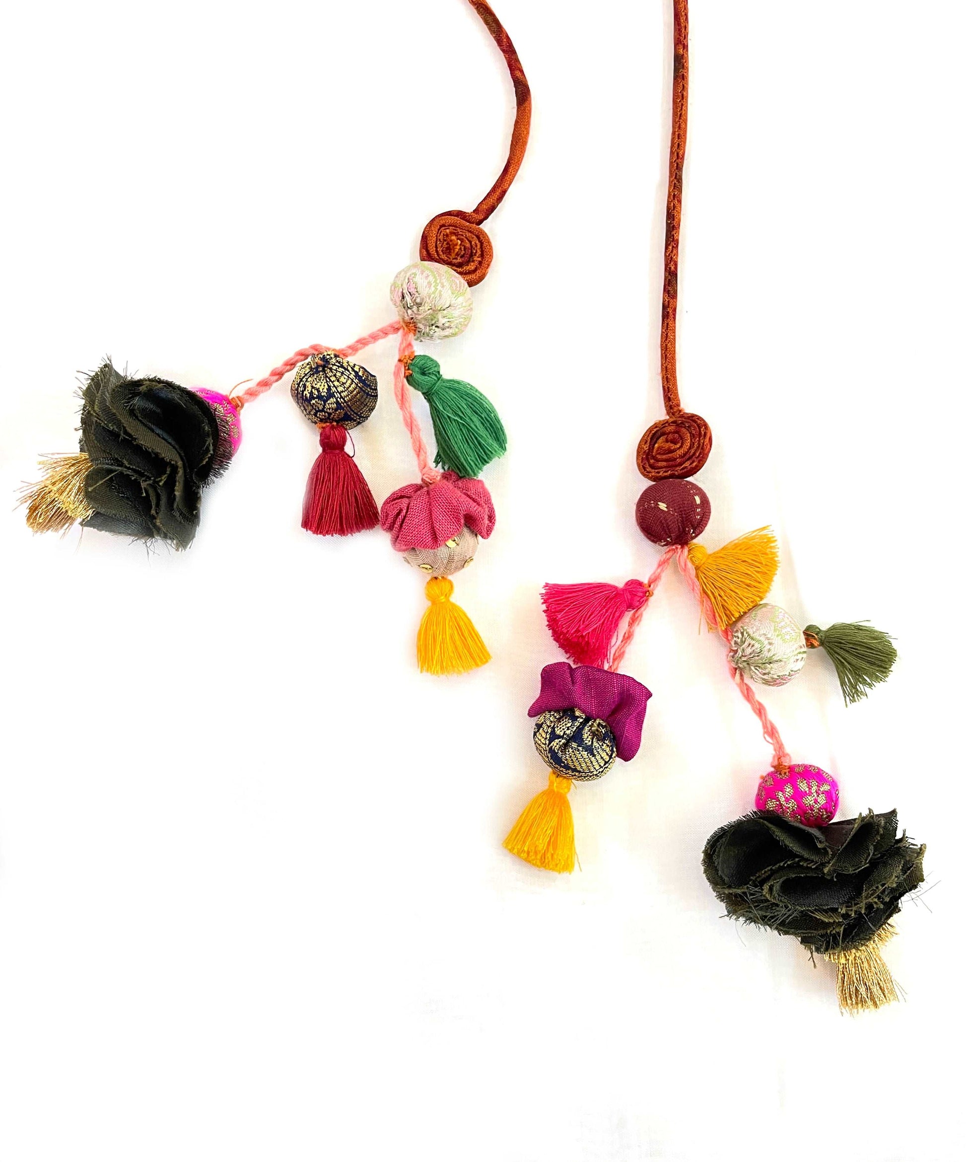 Handmade fabric tassels hangings - Aesthetics Designer Label