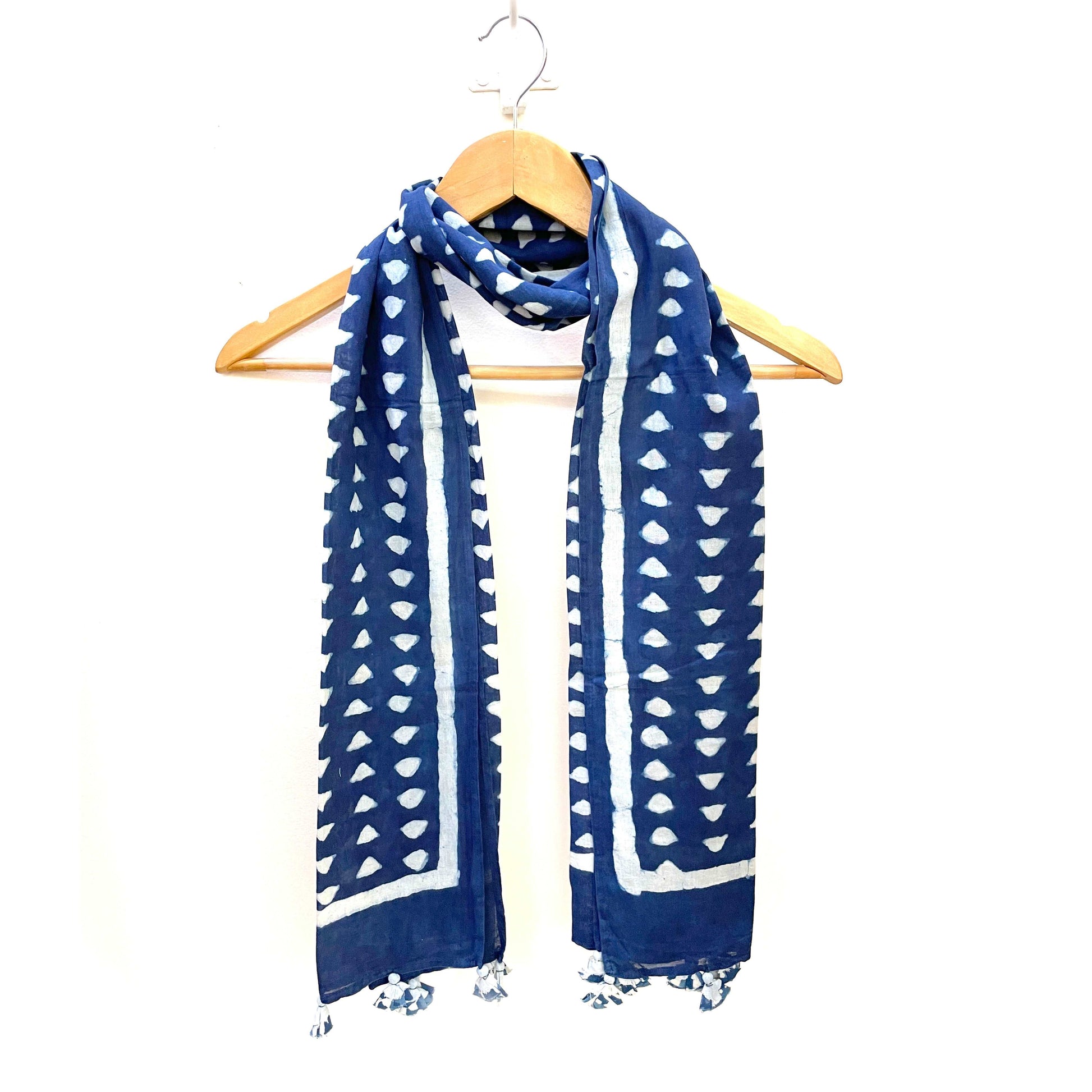 Indigo blue jaipuri cotton stoles - Aesthetics Designer Label