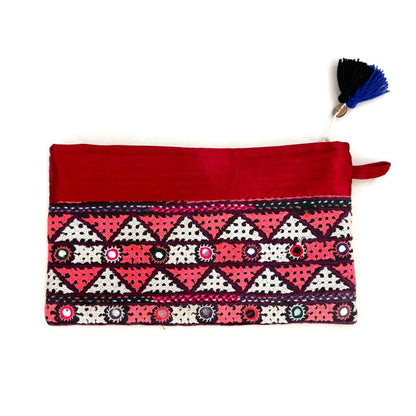 Buy Hand embroidered red wallets online